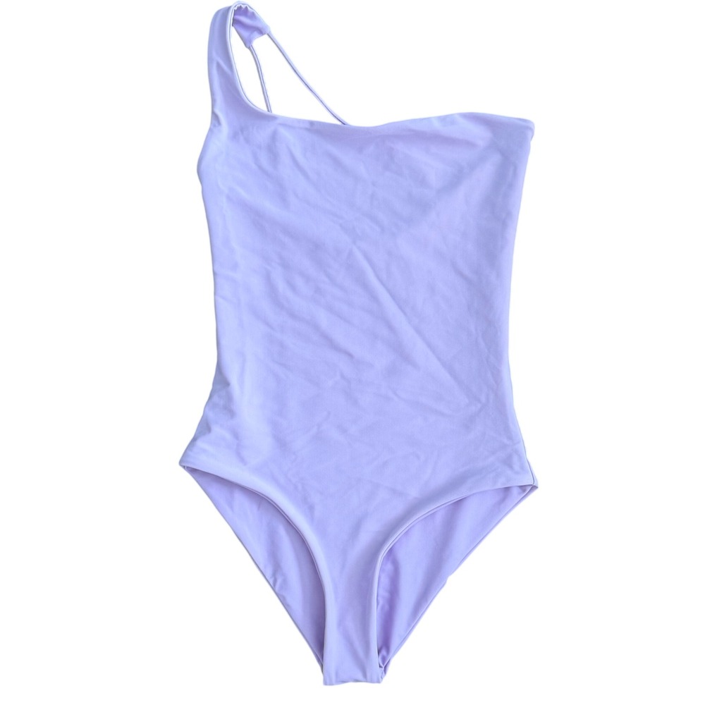 Jade Swim Women Lavender Purple‎ One Shoulder One Piece Swimsuit Extra Small XS